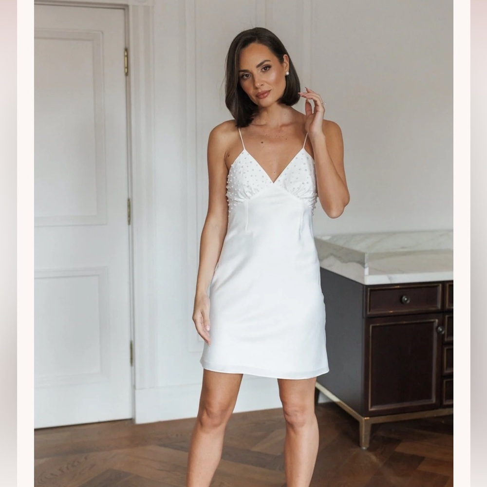 LE ROSE STORIES - Celine Pearl Beaded Bridal Slip